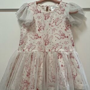 Disney White and Red Minnie Mouse Toddler Dress Sz 12-18 months
